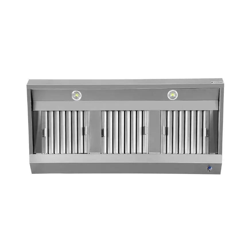 Wandhaube - 1600x700x400 mm - mit Filter und Lampe