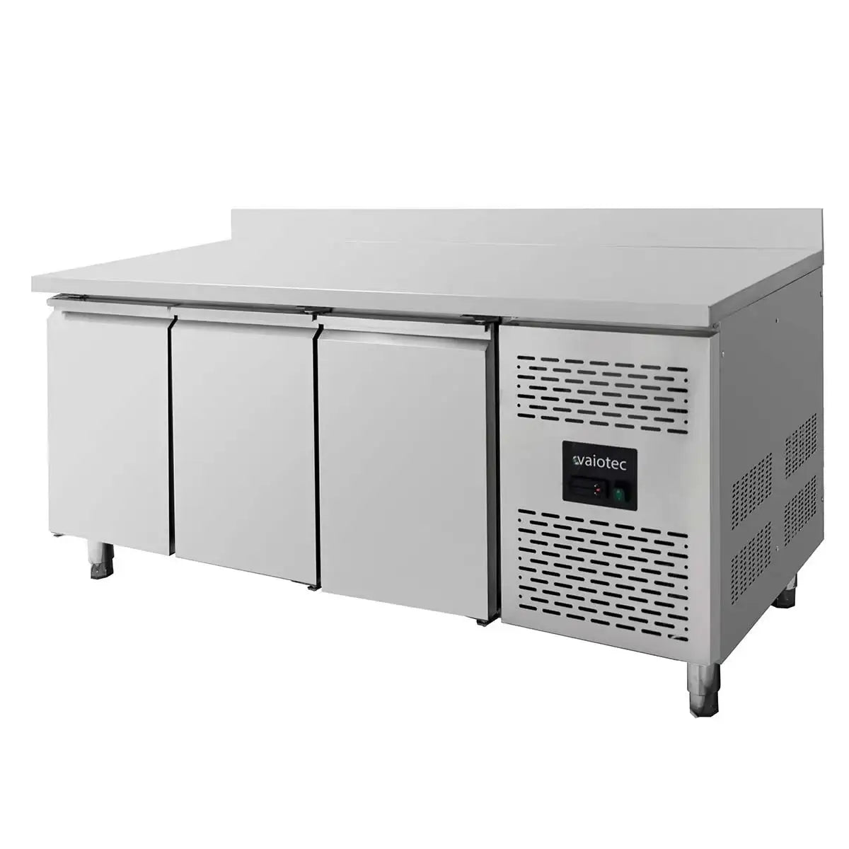 Edelstahl-Kühltisch mit 3 Türen für Gastronomie, professionelle Kühlung, vaiotec