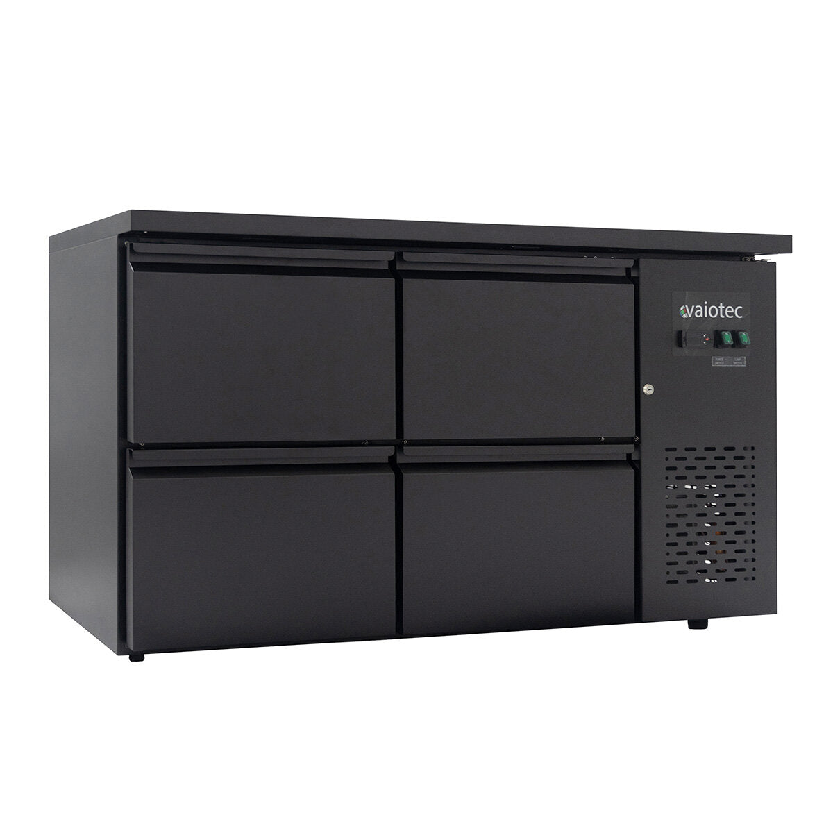 EASYLINE Barkühltisch schwarz / 4 Schubladen - 280 l