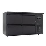 EASYLINE Barkühltisch schwarz / 4 Schubladen - 280 l