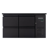 EASYLINE Barkühltisch schwarz / 4 Schubladen - 280 l