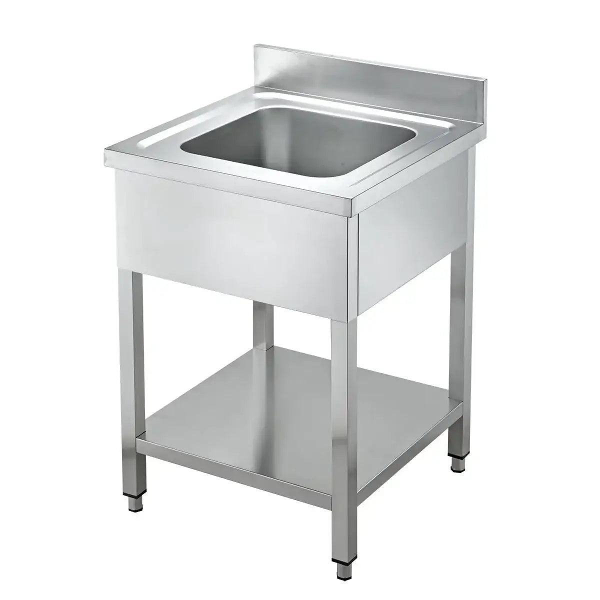 Edelstahl Spültisch für Gastronomie, robust mit Unterschrank, ideal für Profiküchen