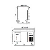 TOPLINE Kühltisch 700 / 2-fach GN1/1 mit 2 Türen & Aufkantung