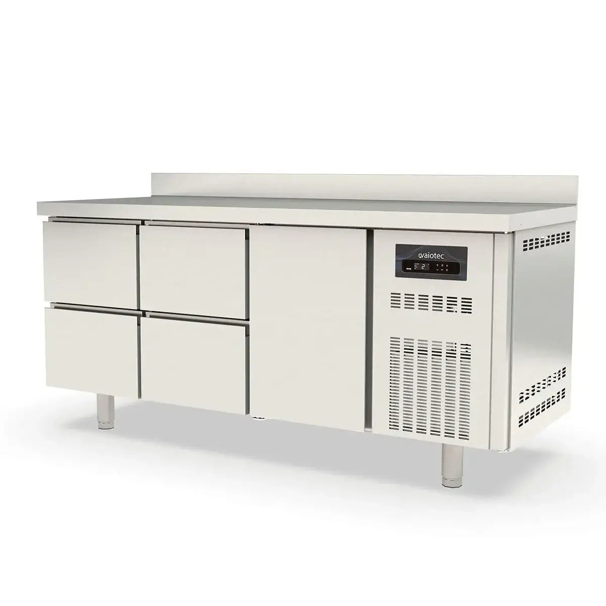 TOPLINE Refrigerated Table / 3-section GN1/1 with 4 Drawers / 1 Door & Raised Edge, 1795 x 700 mm
