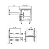 TOPLINE Tiefkühltisch 700 / 2-fach GN1/1 mit 2 Schubladen / 1 Tür & Aufkantung