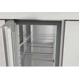 TOPLINE Tiefkühltisch 700 / 2-fach GN1/1 mit 2 Schubladen / 1 Tür & Aufkantung