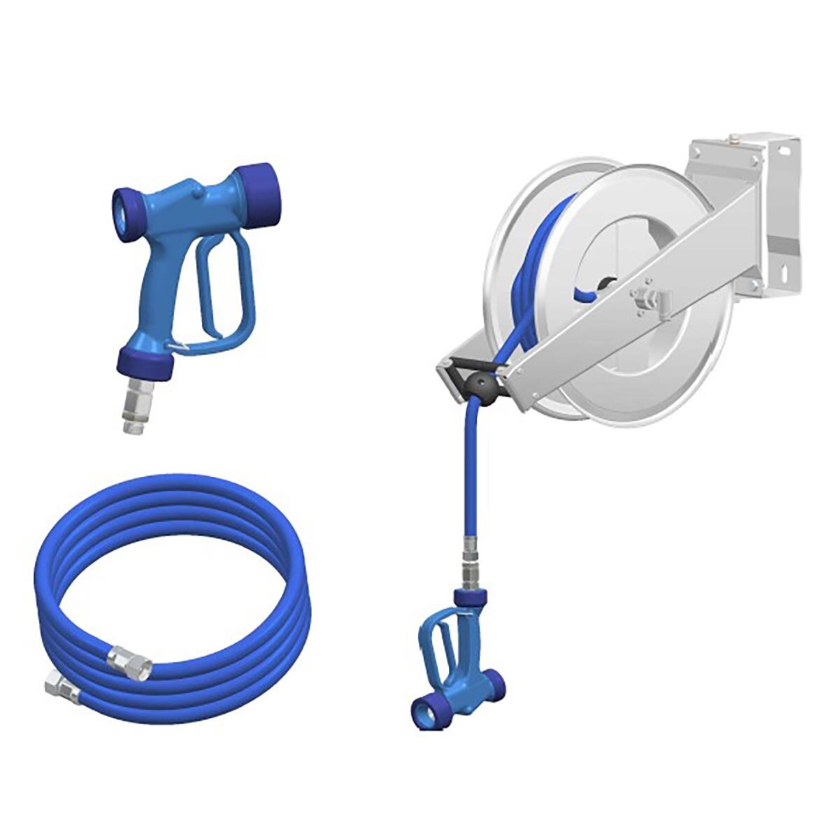 TOPLINE Schlauchaufroller mit Brause - 20 Meter