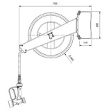 TOPLINE Schlauchaufroller mit Brause - 20 Meter