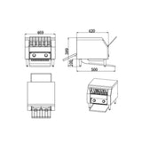 EASYLINE Elektro Durchlauftoaster, ca. 450-500 Stk. pro Stunde, 2,45 kW