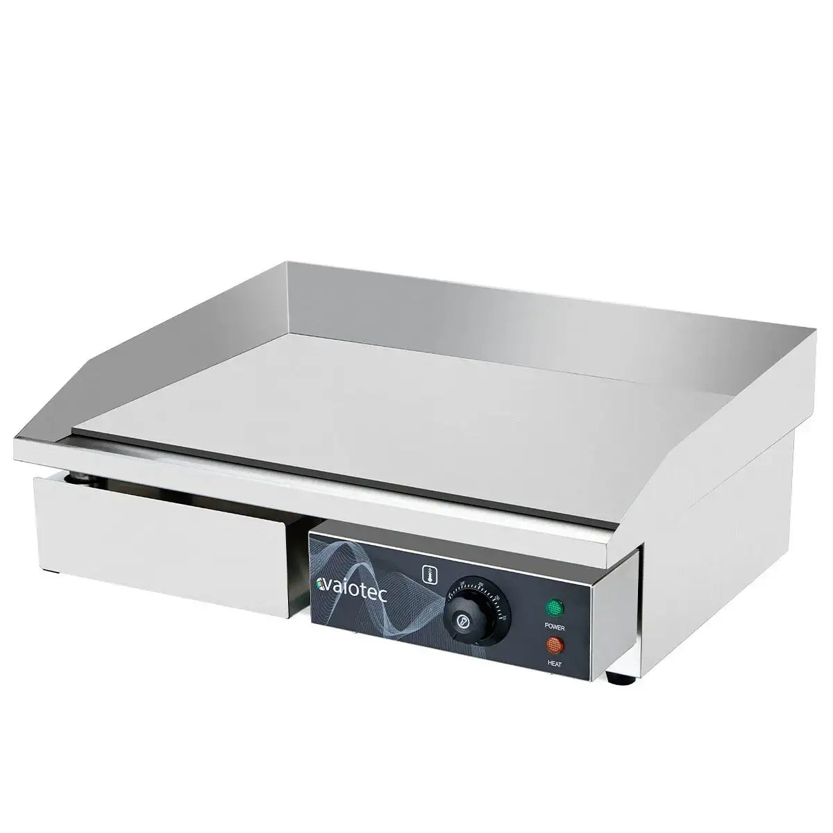 Edelstahl Gastro Grillplatte mit Temperaturregler von Vaiotec, professionelle Küchenausstattung