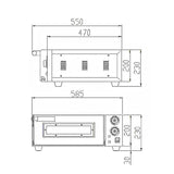 EASYLINE Elektro Pizzaofen mit 1 Backkammer