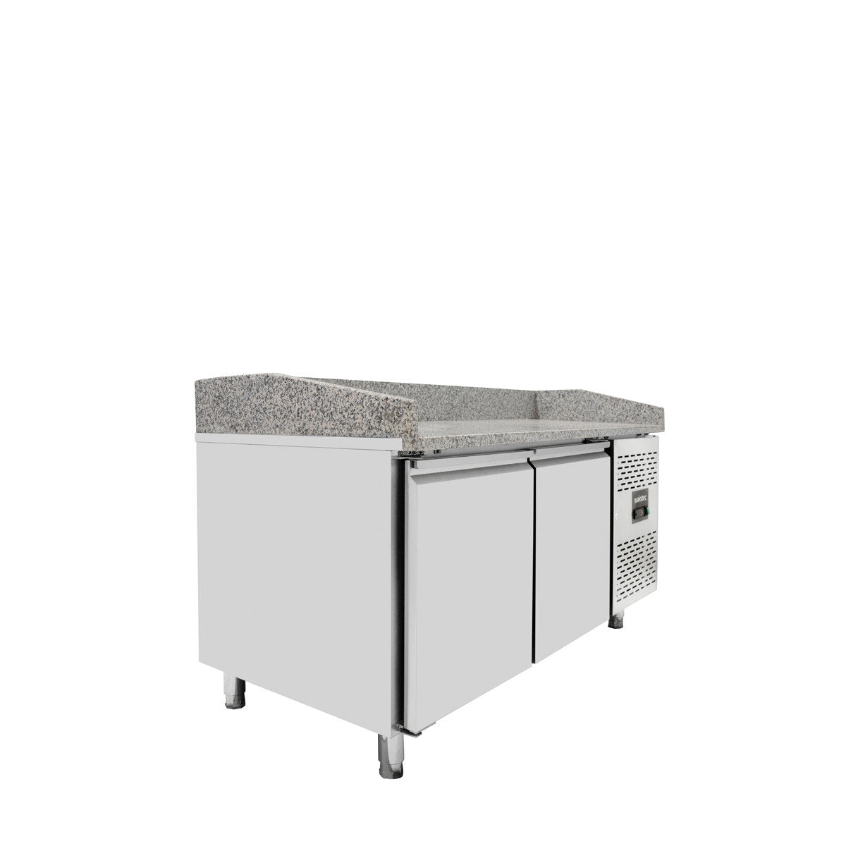 EASYLINE Pizzakühltisch 800 / 2-türig "grau" inkl. Kühlaufsatz GN1/3