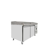 EASYLINE Pizzakühltisch 800 / 2-türig "grau" inkl. Kühlaufsatz GN1/3