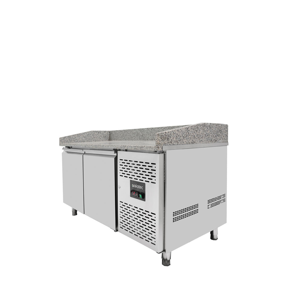 EASYLINE Pizzakühltisch 800 / 2-türig "grau" inkl. Kühlaufsatz GN1/3