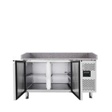 EASYLINE Pizzakühltisch 800 / 2-türig "grau" inkl. Kühlaufsatz GN1/3