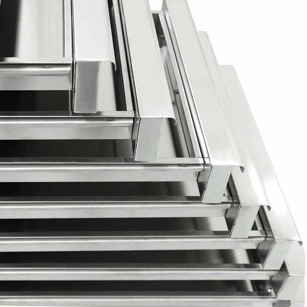 EASYLINE Pizzakühltisch 800 / 2-türig & 7 Schubladen "grau" inkl. Kühlaufsatz GN1/3