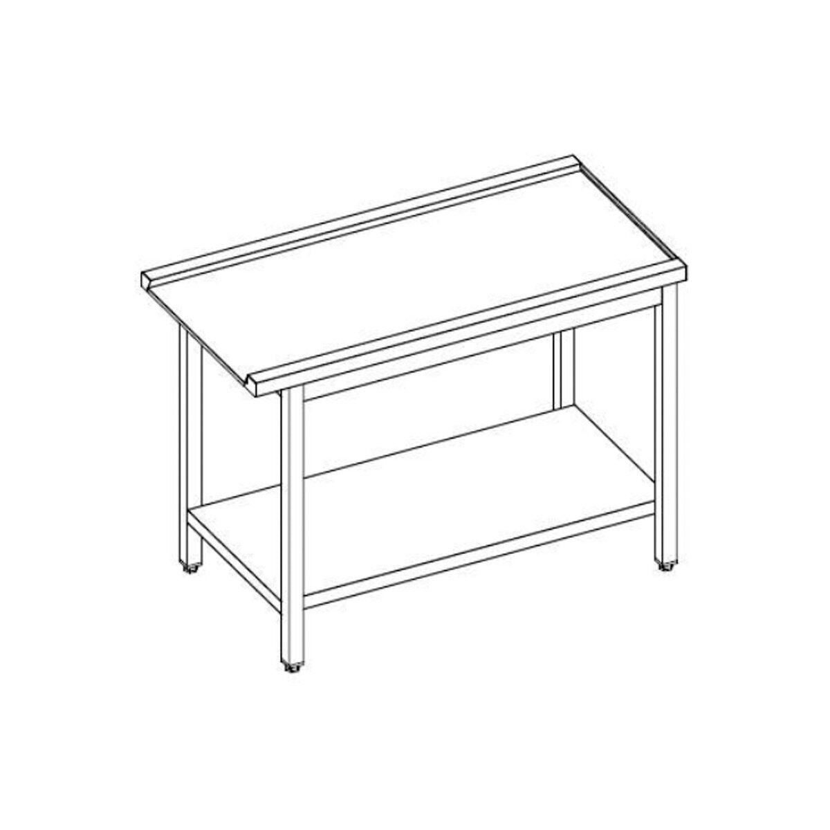 TOPLINE Ablauftisch 600, Anbauseite links oder rechts B:600