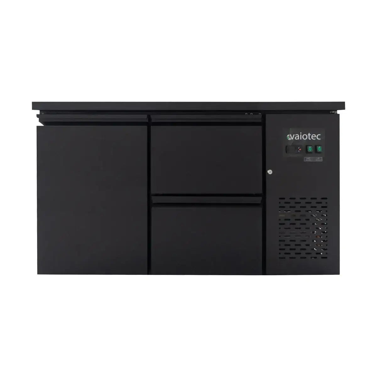 EASYLINE Barkühltisch schwarz / 1 Tür & 2 Schubladen - 280 l
