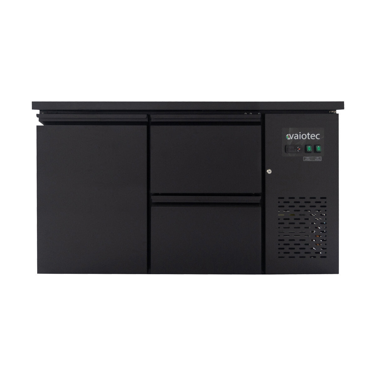 EASYLINE Barkühltisch schwarz / 1 Tür & 2 Schubladen - 280 l
