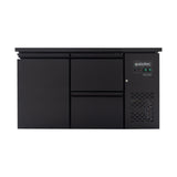 EASYLINE Barkühltisch schwarz / 1 Tür & 2 Schubladen - 280 l