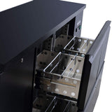 EASYLINE Barkühltisch schwarz / 1 Tür & 4 Schubladen - 425 l