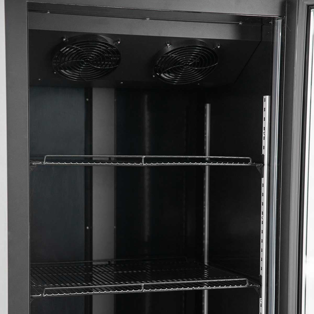 TOPLINE Getränkekühlschrank 570 Liter mit Leuchtaufsatz "schwarz"