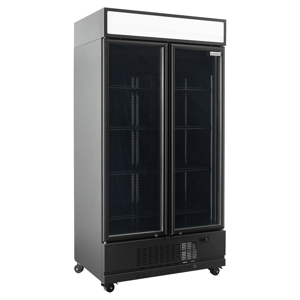 TOPLINE Getränkekühlschrank 870 Liter mit Leuchtaufsatz "schwarz"