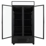 TOPLINE Getränkekühlschrank 870 Liter mit Leuchtaufsatz "schwarz"