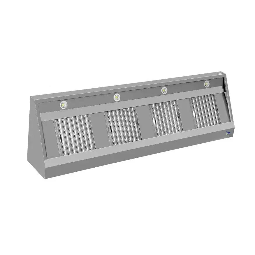 Wandhaube - 2800x700x400 mm - mit Filter und Lampe