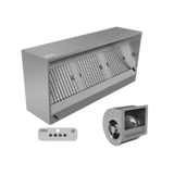 Kutu tipi davlumbaz - G2500xD950xY520 - motor, kontrol ünitesi, filtre ve lamba dahil 