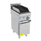 Professioneller Edelstahl-Grill für Gastronomie mit verstellbarem Rost und Bedienfeld