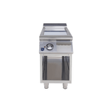 VIRTUS - Elektro Grillplatte mit offener Unterbau - Verchromt - 5,4 kW - 400x730x870 mm