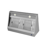 Wandhaube - 1500x950x400 mm - mit Filter und Lampe