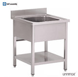 ECO Spültisch / 1 Becken , 800 x 700 mm