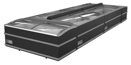 Supermarkt Tiefkühltruhe Schwarz 1880 Manuelles Auftauen - 1879x952x894 mm - 0,395 kW - Gastro-Bedarf24 GmbH