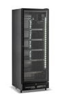 Kühlschrank 1 Glastür Schwarz SVE-450 Bl - 650x543x1794 mm - 0,23 kW - Gastro-Bedarf24 GmbH