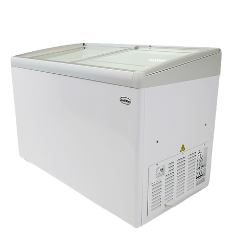 Tiefkühltruhe Glasdeckel LOTTE-396 - 1234x651x840 mm - 0,25 kW - Gastro-Bedarf24 GmbH