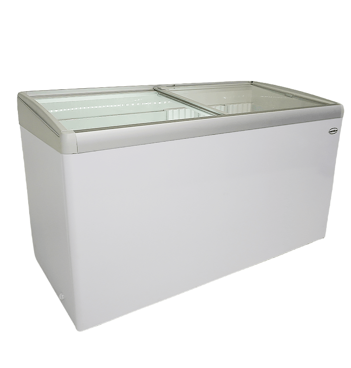 Tiefkühltruhe Glasdeckel LOTTE-456 - 1434x651x840 mm - 0,27 kW - Gastro-Bedarf24 GmbH