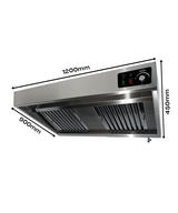 900 Wandhauben Komplett 1200 - 1200x900x450 mm - 0,25 kW - Gastro-Bedarf24 GmbH