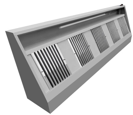 900 Wandhauben Komplett 3000 *transport Auf Anfrage* - 3000x900x450 mm - 0,42 kW - Gastro-Bedarf24 GmbH