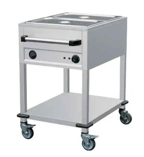 Bain-Marie Wagen 2/1 - 570x880x900 mm - 1.5 kW - Gastro-Bedarf24 GmbH