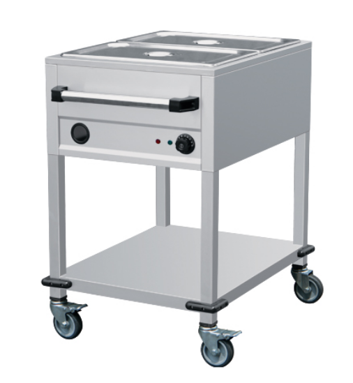 Bain-Marie Wagen 2/1 - 570x880x900 mm - 1.5 kW - Gastro-Bedarf24 GmbH