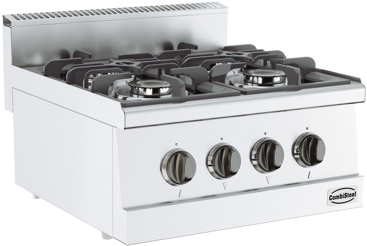 Base 600 Gasherd 4 Br. - 600x600x300 mm - 13 kW - Gastro-Bedarf24 GmbH