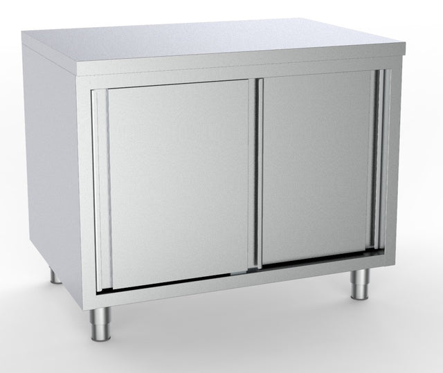 600 Arbeitstisch Schiebetüren 1600 - 1600x600x850 mm - Gastro-Bedarf24 GmbH