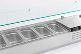 Aufsatzvitrine 1/3 GN X 9 - 2000x395x435 mm - 0,34 kW - Gastro-Bedarf24 GmbH