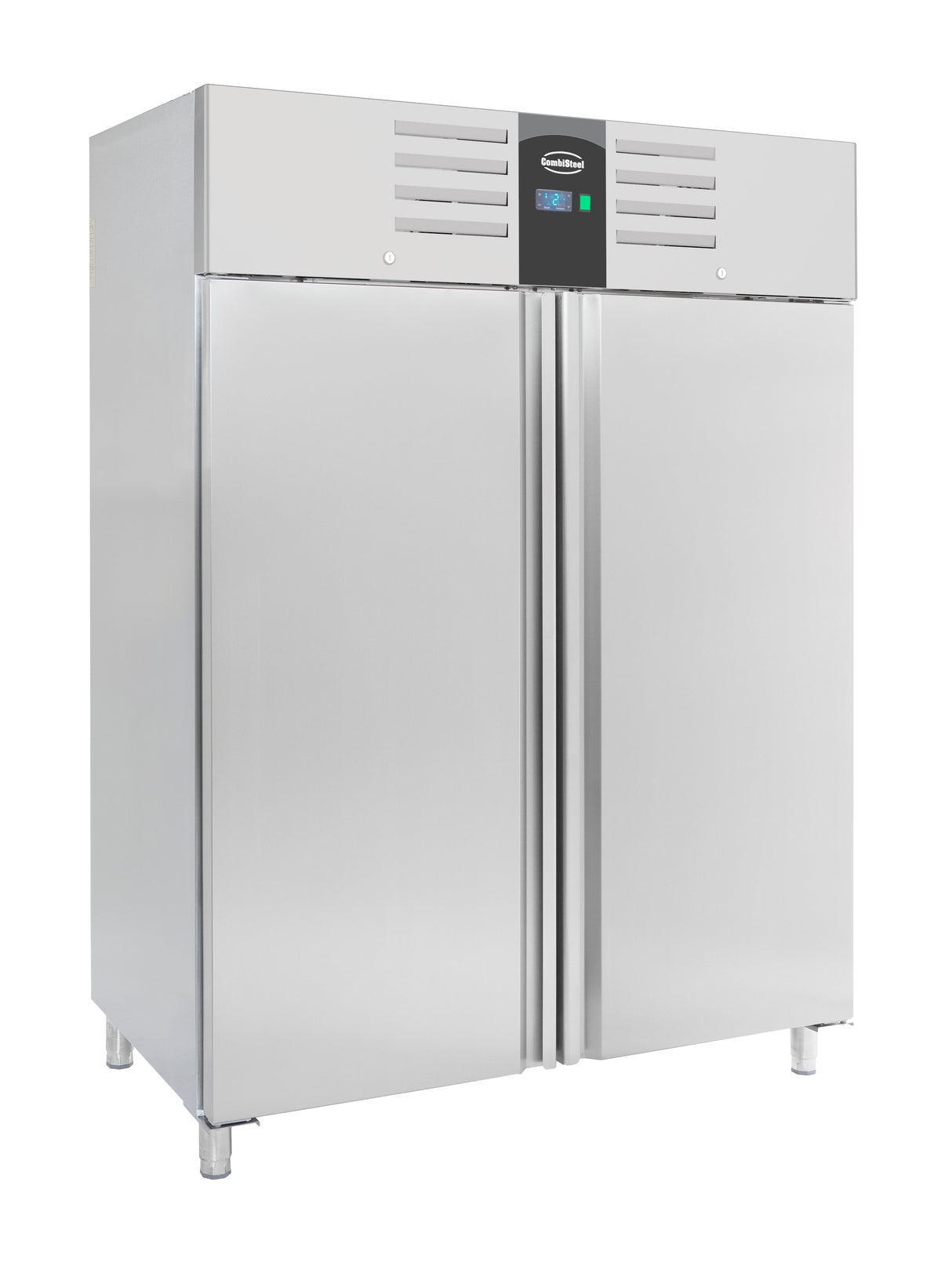 Tiefkühlschrank Edelstahl 2 Türen 1400L Energy Line - 1420x875x2100 mm - 0,6 kW - Gastro-Bedarf24 GmbH