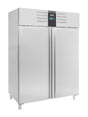Tiefkühlschrank Edelstahl 2 Türen 1400L Energy Line - 1420x875x2100 mm - 0,6 kW - Gastro-Bedarf24 GmbH