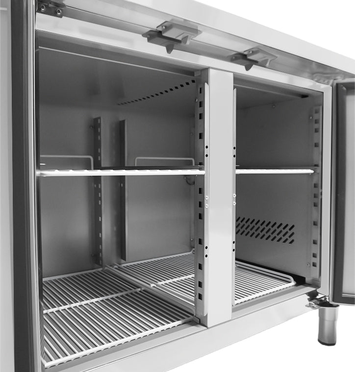 Kühltisch 2 Türen Energy Line - 1360x700x860 mm - 0,3 kW - Gastro-Bedarf24 GmbH