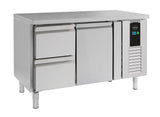 700 Kühltisch 1 Tür Und 2 Schubladen Energy Line - 1360x700x860 mm - 0,3 kW - Gastro-Bedarf24 GmbH