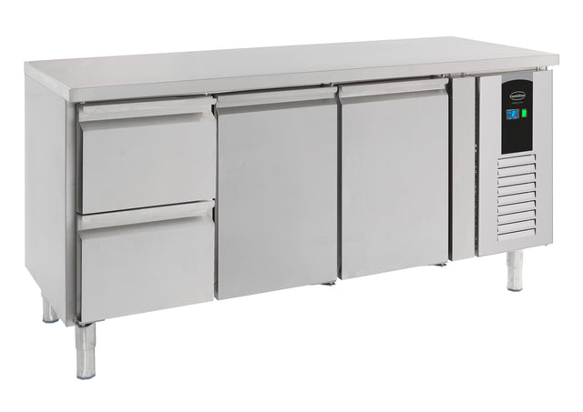 700 Kühltisch 2 Türen Und 2 Schubladen Energy Line - 1795x700x860 mm - 0,3 kW - Gastro-Bedarf24 GmbH